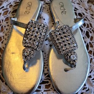 Women's Cache Rhinestone flip flops